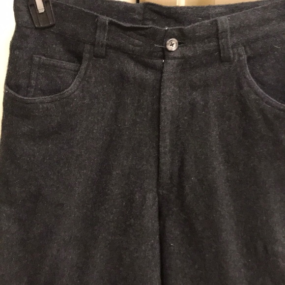 Vintage Lauren Ralph Lauren Wool Trousers Classic 5 Pocket Charcoal Gray Y2K - Picture 6 of 15
